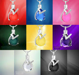 Crystal Teardrop Cremation Urn Necklace