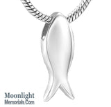 Jesua Fish Urn Cremation Pendant Ash Holder Memorial Necklace