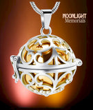 Ball Locket Urn Cremation Pendant Ash Holder Memorial Necklace