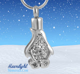 Penguin Crystal Urn Cremation Pendant Ash Holder Memorial Necklace