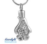 Penguin Crystal Urn Cremation Pendant Ash Holder Memorial Necklace