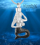 Mermaid Urn Cremation Pendant Ash Holder Memorial Necklace