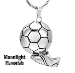 Soccer Ball Futbol Cremation Urn Necklace