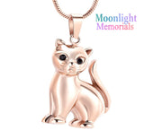 Cat Kitty Cremation Urn Keepsake Ashes Memorial Necklace