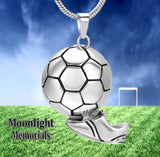 Soccer Ball Futbol Cremation Urn Necklace