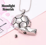 Soccer Ball Futbol Cremation Urn Necklace