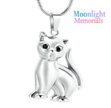 Cat Kitty Cremation Urn Keepsake Ashes Memorial Necklace