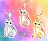 Cat Kitty Cremation Urn Keepsake Ashes Memorial Necklace