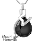 Crystal Teardrop Cremation Urn Necklace