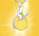 Crystal Teardrop Cremation Urn Necklace