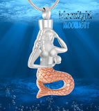 Mermaid Urn Cremation Pendant Ash Holder Memorial Necklace