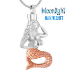 Mermaid Urn Cremation Pendant Ash Holder Memorial Necklace