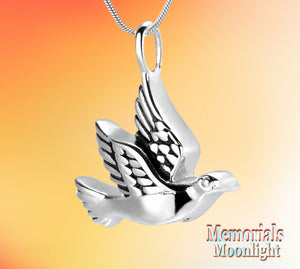 Dove Urn Bird Cremation Necklace