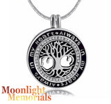 Always in my hear Tree Locket Urn Cremation Pendant Ashes Holder Memorial Necklace