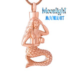 Mermaid Urn Cremation Pendant Ash Holder Memorial Necklace