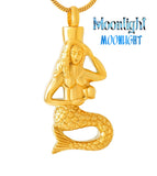 Mermaid Urn Cremation Pendant Ash Holder Memorial Necklace