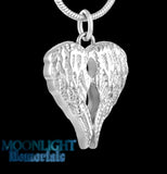 Angel Double Wing Heart Cremation Urn Keepsake Ashes Necklace