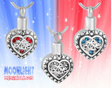 Love Crystal Heart Urn Cremation Necklace