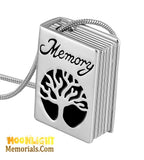 Tree of life Memory Book Urn Cremation Pendant Ash Holder Memorial Necklace