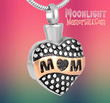 Mom love Heart Urn Cremation Necklace