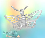 Butterfly 3D Cutout Urn Cremation Pendant AshES Holder Memorial Necklace