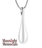 Teardrop Stainless Steel Cremation Urn Necklace