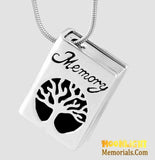 Tree of life Memory Book Urn Cremation Pendant Ash Holder Memorial Necklace