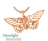 Butterfly 3D Cutout Urn Cremation Pendant AshES Holder Memorial Necklace