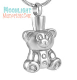 Teddy Bear Urn Cremation Necklace