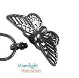 Butterfly 3D Cutout Urn Cremation Pendant AshES Holder Memorial Necklace